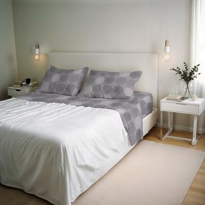 Completo letto doppio grigio Datex Tago - Set di biancheria Completo letto doppio grigio Datex Tago - Set di biancheria