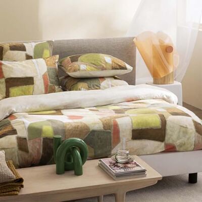 Designers Guild Copripiumino stampato in percalle di cotone, Clay Collage, 140 x 200 cm, Designers Guild Copripiumino stampato in percalle di cotone, Clay Collage, 140 x 200 cm,