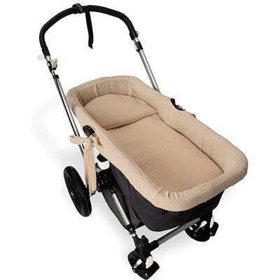 Babyline Copri navicella mussola 100% cotone + copriletto + cuscino mussola 100% accessori set 3 pezzi. Prodotto in Spagna. Ipoallergenico, traspirante, ipermorbido (sabbia) Babyline Copri navicella mussola 100% cotone + copriletto + cuscino mussola 100% accessori set 3 pezzi. Prodotto in Spagna. Ipoallergenico, traspirante, ipermorbido (sabbia)