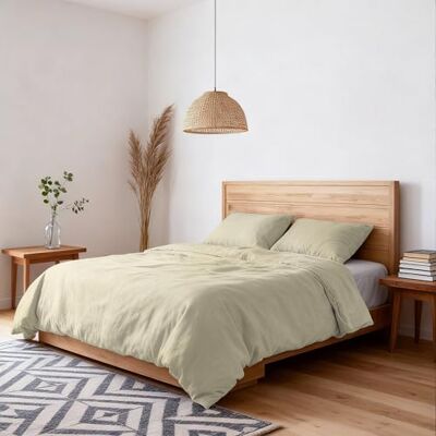 Italian Bed Linen Copripiumino Water Washed Matrimoniale Microfibra Sacco 250x200cm + Coppia Federe Crema Italian Bed Linen Copripiumino Water Washed Matrimoniale Microfibra Sacco 250x200cm + Coppia Federe Crema