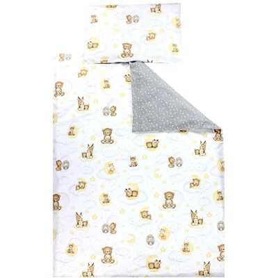 TupTam Set di Biancheria da Letto per Bambini Ragazzi Ragazze 2 Elementi, Animali/Stelle/Grigio, 120x90 cm TupTam Set di Biancheria da Letto per Bambini Ragazzi Ragazze 2 Elementi, Animali/Stelle/Grigio, 120x90 cm