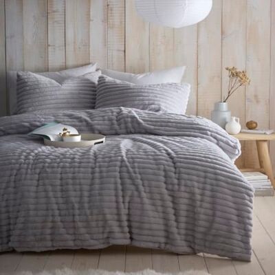 Appletree Morritz Set copripiumino king size, trapuntato, in poliestere super morbido, include 1 copripiumino (220 x 230 cm) e 2 federe, set per camera da letto a righe grigie Appletree Morritz Set copripiumino king size, trapuntato, in poliestere super morbido, include 1 copripiumino (220 x 230 cm) e 2 federe, set per camera da letto a righe grigie