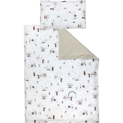 TupTam Set di Biancheria da Letto per Bambini Ragazzi Ragazze 2 Elementi, Trattori/Arcobaleni/Beige/Punti, 120x90 cm TupTam Set di Biancheria da Letto per Bambini Ragazzi Ragazze 2 Elementi, Trattori/Arcobaleni/Beige/Punti, 120x90 cm