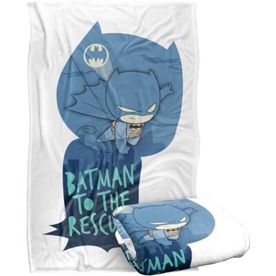 LOGOVISION Dc Super Friends Batman Swinging Silhouette Coperta super morbida al tatto setoso – 91 x 147 cm LOGOVISION Dc Super Friends Batman Swinging Silhouette Coperta super morbida al tatto setoso – 91 x 147 cm