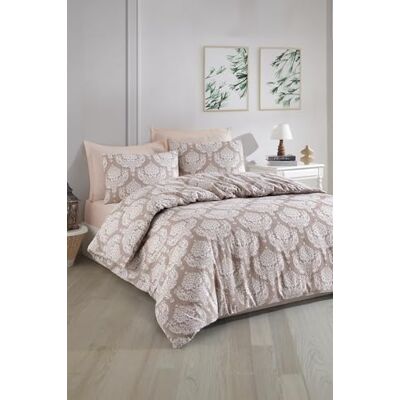 Nuit Des Rêves Set di copertine doppie (200 x 200 cm), marrone, 65% cotone, 35% poliestere, 2 federe (80 x 80 cm), lavabile in lavatrice, elegante chiusura a bottone Nuit Des Rêves Set di copertine doppie (200 x 200 cm), marrone, 65% cotone, 35% poliestere, 2 federe (80 x 80 cm), lavabile in lavatrice, elegante chiusura a bottone