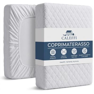 Caleffi Coprimaterasso Singolo 90x200 con Angoli in 100% Cotone Caleffi Coprimaterasso Singolo 90x200 con Angoli in 100% Cotone