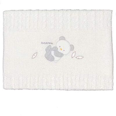 ANDY & HELEN _Gr Coperta Culla Ricamata Filo Cotone, Grigio ANDY & HELEN _Gr Coperta Culla Ricamata Filo Cotone, Grigio