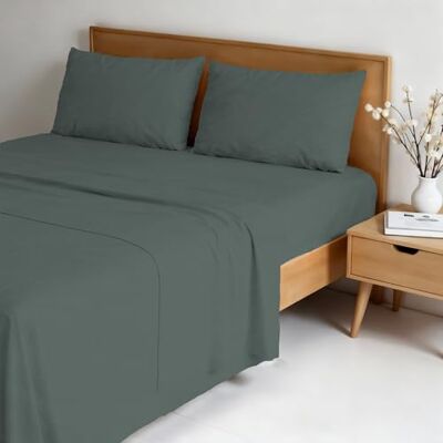 Italian Bed Linen Completo letto WATER WASHED Matrimoniale in Microfibra, Set Lenzuola Letto Matrimoniale 4 pezzi Lenzuolo Sotto con Angoli 170x200, Lenzuolo Sopra 240x270, Coppia federe SALVIA Italian Bed Linen Completo letto WATER WASHED Matrimoniale in Microfibra, Set Lenzuola Letto Matrimoniale 4 pezzi Lenzuolo Sotto con Angoli 170x200, Lenzuolo Sopra 240x270, Coppia federe SALVIA