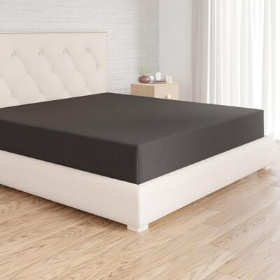 Lenzuola con angoli Amazon Basics - Microfibra nera - 200 x 200 x 30 cm Lenzuola con angoli Amazon Basics - Microfibra nera - 200 x 200 x 30 cm