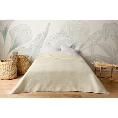 Linder Copriletto trapuntato con motivo trapuntato, colore bianco opaco, 100% poliestere, dimensioni 250 x 260 cm, collezione Hawaii Linder Copriletto trapuntato con motivo trapuntato, colore bianco opaco, 100% poliestere, dimensioni 250 x 260 cm, collezione Hawaii