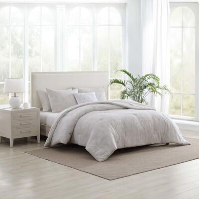 Tommy Bahama Set di biancheria da letto king size, 8 pezzi, copripiumino e lenzuola in cotone con federa per cuscino, decorazione per la casa ispirata ai tropicali (arte delle palme beige, king Tommy Bahama Set di biancheria da letto king size, 8 pezzi, copripiumino e lenzuola in cotone con federa per cuscino, decorazione per la casa ispirata ai tropicali (arte delle palme beige, king