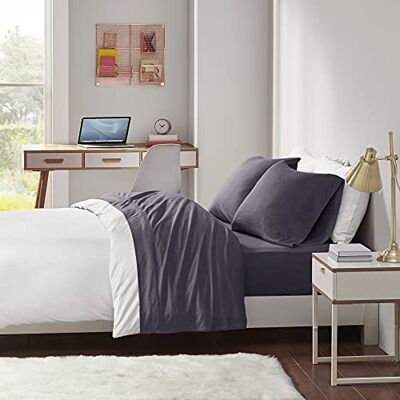 Intelligent Design Misto Cotone Jersey, Colore: Grigio Scuro, Twin XL Intelligent Design Misto Cotone Jersey, Colore: Grigio Scuro, Twin XL