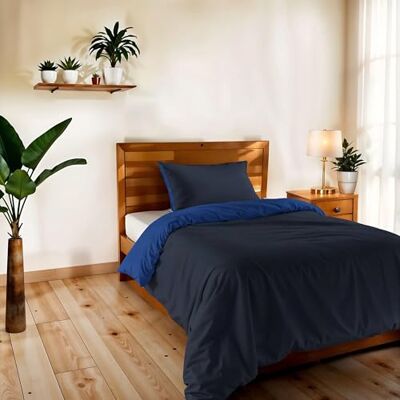 Italian Bed Linen Copripiumino Singolo, Tinta Unita Double Face, Parure Copripiumino VERA, con Sacco Piumone 150x200cm + federa 50x80cm BLU/ROYAL Italian Bed Linen Copripiumino Singolo, Tinta Unita Double Face, Parure Copripiumino VERA, con Sacco Piumone 150x200cm + federa 50x80cm BLU/ROYAL