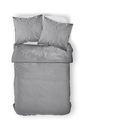 TODAY HC3 Stoccolma Kris Quarzo Parure di Letto 2 Persone/Copripiumino e 2 federe, Cotone, Grigio, 220 x 240 cm TODAY HC3 Stoccolma Kris Quarzo Parure di Letto 2 Persone/Copripiumino e 2 federe, Cotone, Grigio, 220 x 240 cm