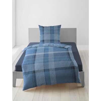 Bierbaum Biancheria da letto 4046, in flanella, disegnata in Germania, blu 20, 155 x 220 + 80 x 80 cm, dimensioni comfort Bierbaum Biancheria da letto 4046, in flanella, disegnata in Germania, blu 20, 155 x 220 + 80 x 80 cm, dimensioni comfort