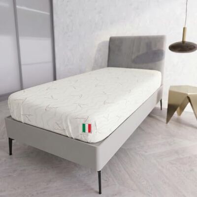 Italian Bed Linen Coprimaterasso con Fibra di LINO Singolo 90 x 200 cm Made in Italy Proteggi Materasso con Elastico Perimetrale Lavabile Italian Bed Linen Coprimaterasso con Fibra di LINO Singolo 90 x 200 cm Made in Italy Proteggi Materasso con Elastico Perimetrale Lavabile