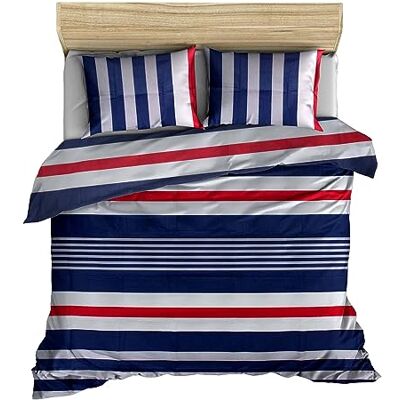 Wellhome - 240x220 - 100% cotone Ranforce - set copripiumino Wellhome - 240x220 - 100% cotone Ranforce - set copripiumino