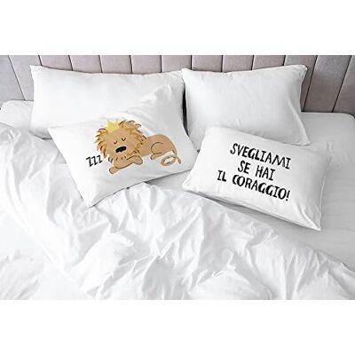Italian Bed Linen Coppia Federe 100% Cotone Stampa Digitale, PR-18 Italian Bed Linen Coppia Federe 100% Cotone Stampa Digitale, PR-18