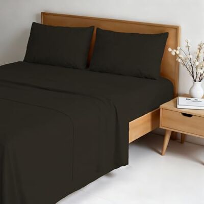 Italian Bed Linen Completo letto WATER WASHED Matrimoniale in Microfibra, Set Lenzuola Letto Matrimoniale 4 pezzi Lenzuolo Sotto con Angoli 170x200, Lenzuolo Sopra 240x270, Coppia federe MARRONE Italian Bed Linen Completo letto WATER WASHED Matrimoniale in Microfibra, Set Lenzuola Letto Matrimoniale 4 pezzi Lenzuolo Sotto con Angoli 170x200, Lenzuolo Sopra 240x270, Coppia federe MARRONE