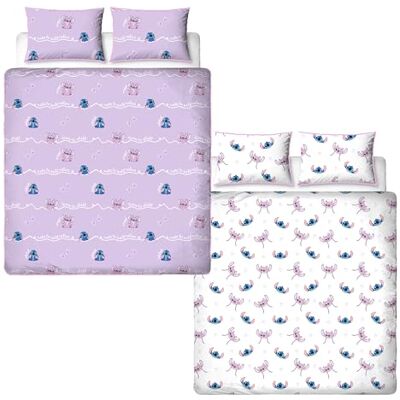 Disney Lilo e Stitch Copripiumino Doppio Ufficiale Biancheria da letto reversibile a 2 lati con 2 federe coordinate Design Chill Perfetto per camera bambini Polcotone Disney Lilo e Stitch Copripiumino Doppio Ufficiale Biancheria da letto reversibile a 2 lati con 2 federe coordinate Design Chill Perfetto per camera bambini Polcotone