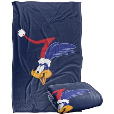 LOGOVISION Looney Tunes Road Runner Santa Hat Coperta super morbida al tatto setoso – 91 x 147 cm LOGOVISION Looney Tunes Road Runner Santa Hat Coperta super morbida al tatto setoso – 91 x 147 cm