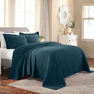 Superior Copriletto, Cotone, Mare Profondo, King Size Superior Copriletto, Cotone, Mare Profondo, King Size