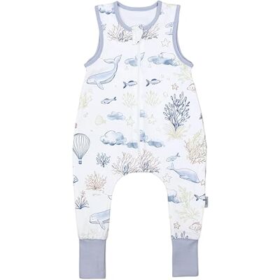 TupTam Sacco Nanna con Piedini – Sacco Nanna Neonato Estivo 0.5 TOG, Cotone OEKO-TEX, animali marini, 80-86 TupTam Sacco Nanna con Piedini – Sacco Nanna Neonato Estivo 0.5 TOG, Cotone OEKO-TEX, animali marini, 80-86
