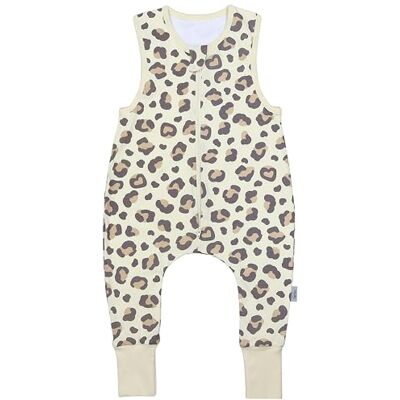 TupTam Sacco Nanna con Piedini – Sacco Nanna Neonato Estivo 0.5 TOG, Cotone OEKO-TEX, leopardo, 68-74 TupTam Sacco Nanna con Piedini – Sacco Nanna Neonato Estivo 0.5 TOG, Cotone OEKO-TEX, leopardo, 68-74