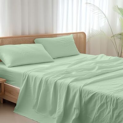 Ruggeri Completo Letto 100% Morbida Microfibra di Alta Qualità 2 Federe + 1 Lenzuolo con Angoli + 1 Lenzuolo Sopra Collezione Everyday (Verde, Matrimoniale) Ruggeri Completo Letto 100% Morbida Microfibra di Alta Qualità 2 Federe + 1 Lenzuolo con Angoli + 1 Lenzuolo Sopra Collezione Everyday (Verde, Matrimoniale)