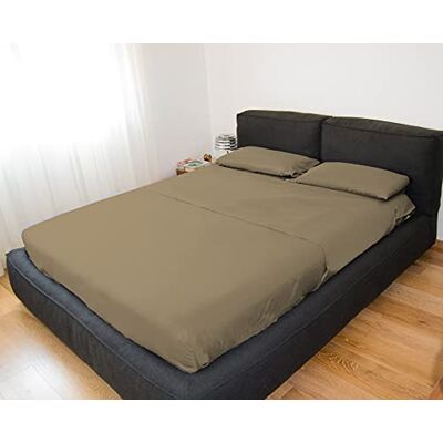 GEMITEX Completo letto Matrimoniale, Colore TORTORA, con Trattamento NO-STIRO, effetto Raso, in 100% Microfibra di poliestere. Composto da 2 lenzuola e 2 federe TINTA UNITA. Made in Italy GEMITEX Completo letto Matrimoniale, Colore TORTORA, con Trattamento NO-STIRO, effetto Raso, in 100% Microfibra di poliestere. Composto da 2 lenzuola e 2 federe TINTA UNITA. Made in Italy