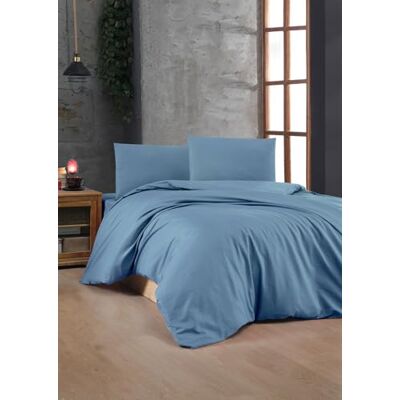 Nuit Des Rêves Premium Ranforce Set di copertine singole, 100% cotone, blu, 135 x 200 cm include 80 x 80 cm lavabile in lavatrice Nuit Des Rêves Premium Ranforce Set di copertine singole, 100% cotone, blu, 135 x 200 cm include 80 x 80 cm lavabile in lavatrice