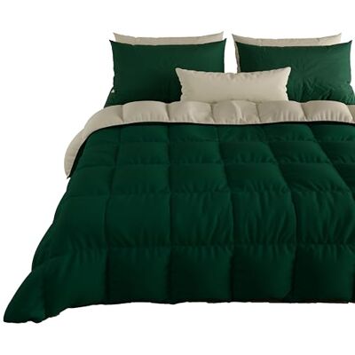 PETTI Artigiani Italiani Trapunta Singola Invernale, Piumone Singolo, Tinta Unita Double Face Verde Tortora 100% Made in Italy PETTI Artigiani Italiani Trapunta Singola Invernale, Piumone Singolo, Tinta Unita Double Face Verde Tortora 100% Made in Italy
