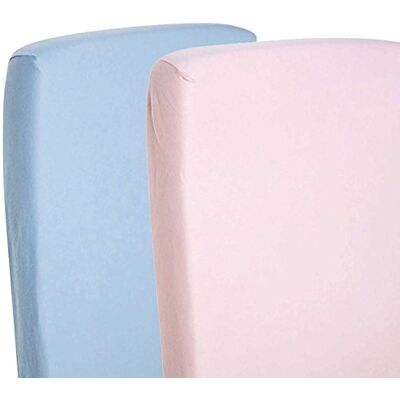 For Your Little One 2 x per lettino, in jersey 140 cm x 70 cm, 100% cotone, colore: Rosa/Blu For Your Little One 2 x per lettino, in jersey 140 cm x 70 cm, 100% cotone, colore: Rosa/Blu
