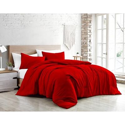 Jenny Sesal Set copripiumino letto tinta unita Made in Italy Matrimoniale singolo Una Piazza e Mezzo Set Copripiumino + Federe (Rosso, Una piazza e mezzo) Jenny Sesal Set copripiumino letto tinta unita Made in Italy Matrimoniale singolo Una Piazza e Mezzo Set Copripiumino + Federe (Rosso, Una piazza e mezzo)