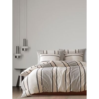 Nuit Des Rêves Set di copertine doppie trapunte (200 x 200 cm), beige e nero, 70% cotone, 30% poliestere, 2 federe (80 x 80 cm), lavabile in lavatrice, design elegante Nuit Des Rêves Set di copertine doppie trapunte (200 x 200 cm), beige e nero, 70% cotone, 30% poliestere, 2 federe (80 x 80 cm), lavabile in lavatrice, design elegante
