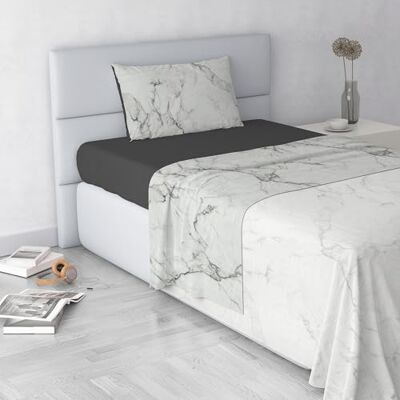 Italian Bed Linen Set Lenzuola Letto Fashion, Made in Italy- Completo Letto in Morbida Microfibra, Lenzuolo Sotto con Angoli, Telo Sopra 150x270 e Federa con Patella Interna, Singolo, Marble Italian Bed Linen Set Lenzuola Letto Fashion, Made in Italy- Completo Letto in Morbida Microfibra, Lenzuolo Sotto con Angoli, Telo Sopra 150x270 e Federa con Patella Interna, Singolo, Marble