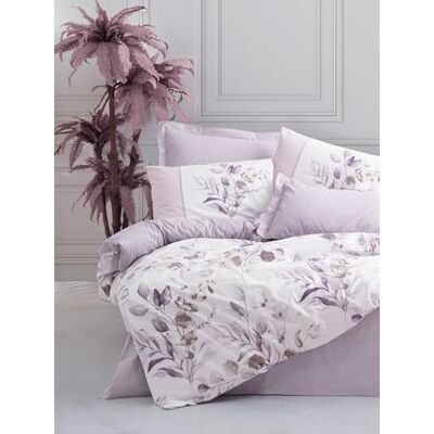Nuit Des Rêves Ranforce Set di copertine per trapunta singola, 135 x 200 cm, 100% cotone, lilla e bianco, lavabile in lavatrice, chiusura a bottone, design elegante per Cozy Bedrooms Nuit Des Rêves Ranforce Set di copertine per trapunta singola, 135 x 200 cm, 100% cotone, lilla e bianco, lavabile in lavatrice, chiusura a bottone, design elegante per Cozy Bedrooms