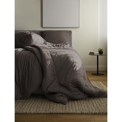 Bierbaum Biancheria da letto 4135, in jersey melange tinta unita, disegnata in Germania, tortora 80, 135 x 200 e 80 x 80 cm Bierbaum Biancheria da letto 4135, in jersey melange tinta unita, disegnata in Germania, tortora 80, 135 x 200 e 80 x 80 cm