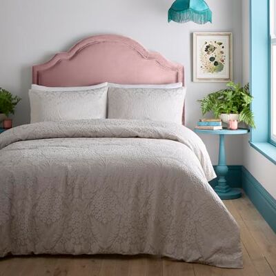 Appletree Heritage Set copripiumino Toria in tessuto jacquard, per letto super king size, colore: pietra Appletree Heritage Set copripiumino Toria in tessuto jacquard, per letto super king size, colore: pietra