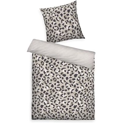 TOM TAILOR Biancheria da letto Renforcé LEO, motivo reversibile, 80x80 cm + 135x200 cm, con cerniera, 100% cotone, beige (antracite e sabbia soleggiata) TOM TAILOR Biancheria da letto Renforcé LEO, motivo reversibile, 80x80 cm + 135x200 cm, con cerniera, 100% cotone, beige (antracite e sabbia soleggiata)