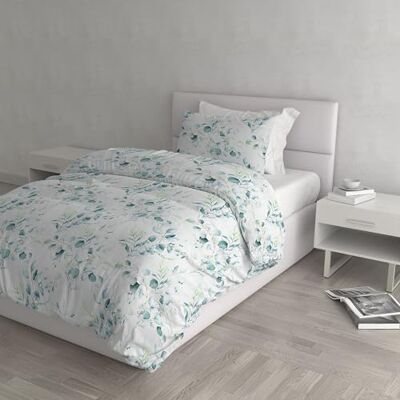 Italian Bed Linen DAFNE Parure Copripiumino stampato, microfibra, Ivy, Singolo Italian Bed Linen DAFNE Parure Copripiumino stampato, microfibra, Ivy, Singolo