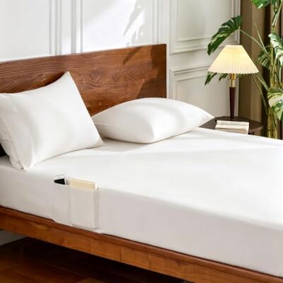 Cathay Home Lenzuolo con angoli elasticizzati per letto queen size, doppio spazzolato, ultra morbido, resistente alle pieghe e allo sbiadimento, lenzuolo con angoli profondi solo 35,6 cm (queen, Cathay Home Lenzuolo con angoli elasticizzati per letto queen size, doppio spazzolato, ultra morbido, resistente alle pieghe e allo sbiadimento, lenzuolo con angoli profondi solo 35,6 cm (queen,