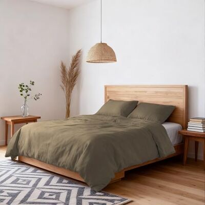 Italian Bed Linen Copripiumino Water Washed Matrimoniale Microfibra Sacco 250x200cm + Coppia Federe Nocciola Italian Bed Linen Copripiumino Water Washed Matrimoniale Microfibra Sacco 250x200cm + Coppia Federe Nocciola