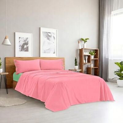 Ruggeri Set Lenzuola Completo Letto Matrimoniale, Cotone, Rosa E Verde 4 Pezzi, Lenzuolo con Angoli 170x200 cm, Lenzuolo Piatto 240x280 cm e 2 Federe Double 50x80 cm, Certificato Oeko-Tex Ruggeri Set Lenzuola Completo Letto Matrimoniale, Cotone, Rosa E Verde 4 Pezzi, Lenzuolo con Angoli 170x200 cm, Lenzuolo Piatto 240x280 cm e 2 Federe Double 50x80 cm, Certificato Oeko-Tex