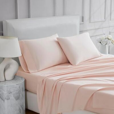 Linen Closet Ultimate Set di 4 fogli in percalle con motivo Blush Linen Closet Ultimate Set di 4 fogli in percalle con motivo Blush