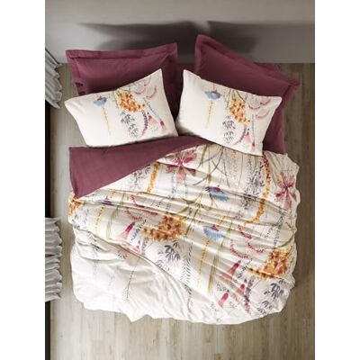 Nuit Des Rêves Ranforce Set di copertine per trapunta singola, XXL, 155 x 220 cm, 100% cotone, motivo pigmentato, lavabile in lavatrice, chiusura a bottone, lusso comfort per il tuo bedroom Nuit Des Rêves Ranforce Set di copertine per trapunta singola, XXL, 155 x 220 cm, 100% cotone, motivo pigmentato, lavabile in lavatrice, chiusura a bottone, lusso comfort per il tuo bedroom