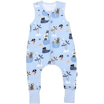 TupTam Sacco Nanna con Piedini – Sacco Nanna Neonato Estivo 0.5 TOG, Cotone OEKO-TEX, Pirata Scimmia Medusa Gatto Blu (Pirata), 68-74 TupTam Sacco Nanna con Piedini – Sacco Nanna Neonato Estivo 0.5 TOG, Cotone OEKO-TEX, Pirata Scimmia Medusa Gatto Blu (Pirata), 68-74