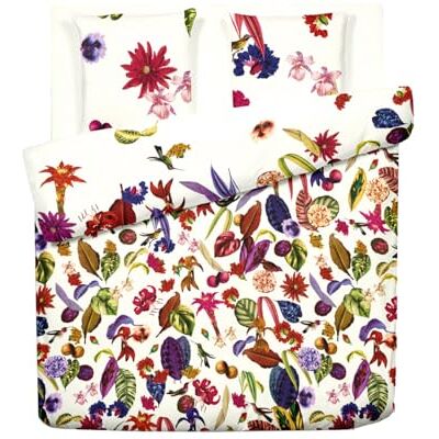 Pure Parure da letto con copripiumino + 2 federe Biancheria da letto in raso di cotone 240 x 220 cm + 2 x (63 x 63 cm) giardino floreale, multicolore Pure Parure da letto con copripiumino + 2 federe Biancheria da letto in raso di cotone 240 x 220 cm + 2 x (63 x 63 cm) giardino floreale, multicolore