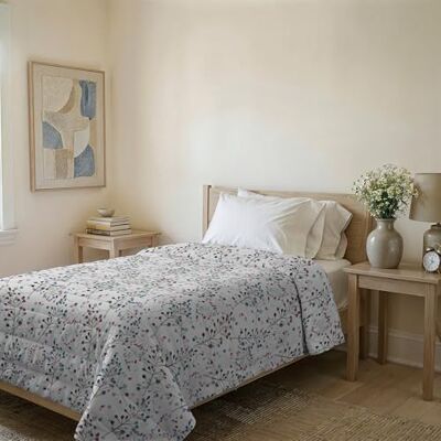 MB HOME BASIC Copriletto estivo - Design floreale - 160x240cm MB HOME BASIC Copriletto estivo - Design floreale - 160x240cm