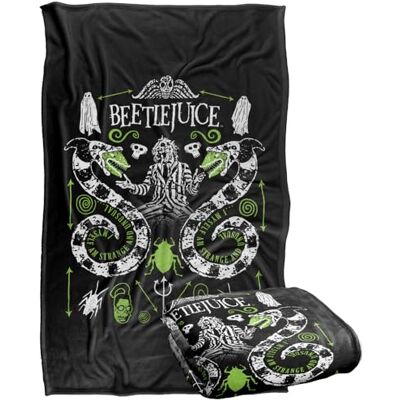 LOGOVISION Beetlejuice Double Worms Coperta super morbida al tatto setoso – 91 x 147 cm LOGOVISION Beetlejuice Double Worms Coperta super morbida al tatto setoso – 91 x 147 cm